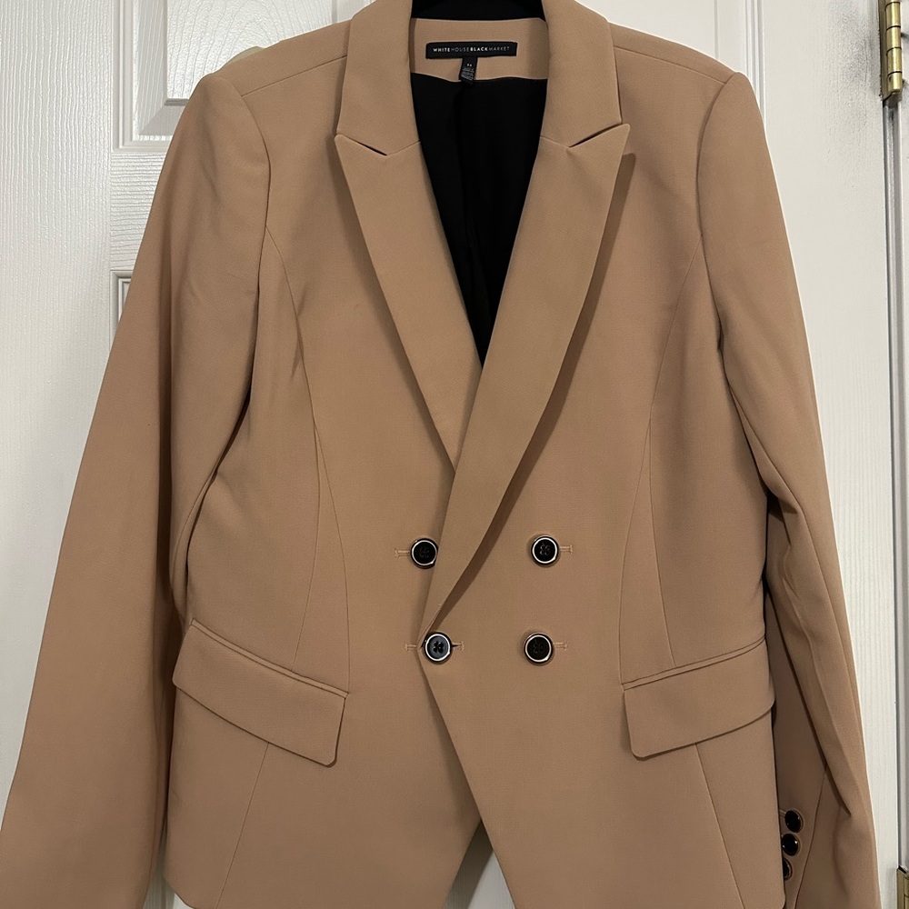 Banana Republic Tan Double-Breasted Blazer